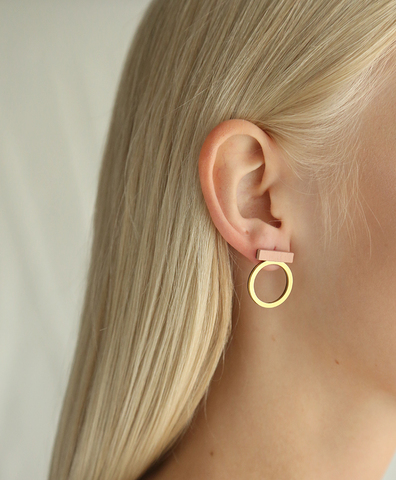 Серьги Loop Studs Blush