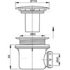 Сифон для душевого поддона 9 см Alcaplast A49K Mat
