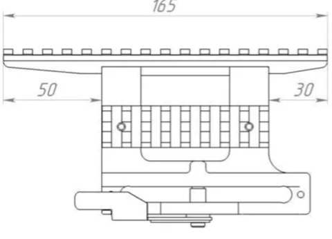 Кронштейн Weaver/Тигр (низкий) МВЖИ.301569.076-03