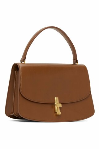 Кожаная сумка через плечо The Row "sofia 8.75" коричневый