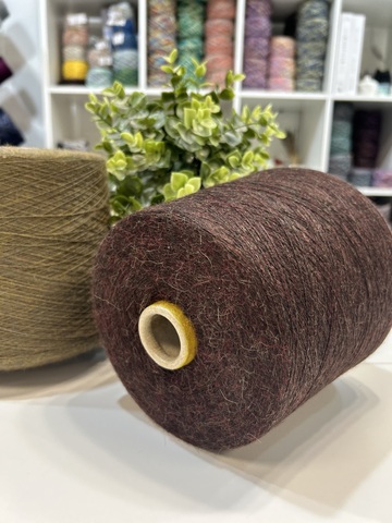 Кашемир 60%, альпака 40% LORO PIANA MAL 1300 бордово-коричневый меланж