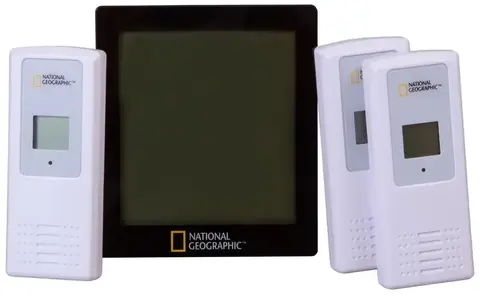 Термогигрометр National Geographic Bresser с тремя датчиками черный