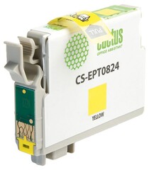 Картридж струйный Cactus CS-EPT0824 T0824 желтый (13.8мл) для Epson Stylus Photo R270, 290, RX590
