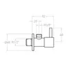 Ramon Soler 3788 Кран запорный настенный 3/8" Хром