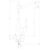 Смеситель для кухни с поворотным изливом Z35-20U