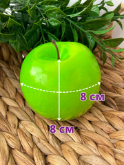 Яблоко зеленое, розовое, бордовое, реалистичное, 8,5 см, муляж, пенопласт, цвет микс, набор 3 шт.