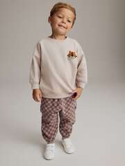 Толстовка и джоггеры в комплекте для мальчика Next B16-821, Серый, Коричневый