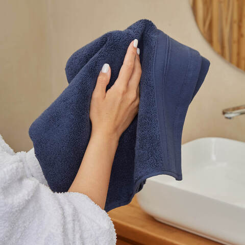 Полотенце 41х76 Onsilk Шанти темно-синее