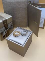 Кольцо ЗМЕЯ-SERPENTI одинарное с камнями на голове lux качество VGOLD цвет белое/розовое золото