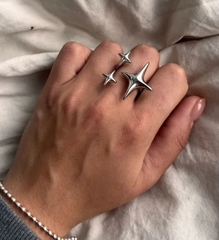 Кольцо разъемное МЕТЕОРИТЫ в стилистике POISON DROP цвет золото/серебро