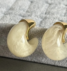 Серьги с подвеской капля с цветной вставкой из акрила в стиле CELINE