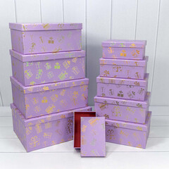 
          Коробка 34 х 26 х 15.3 см Набор 10 шт "Новый год" (Фиолетовый)