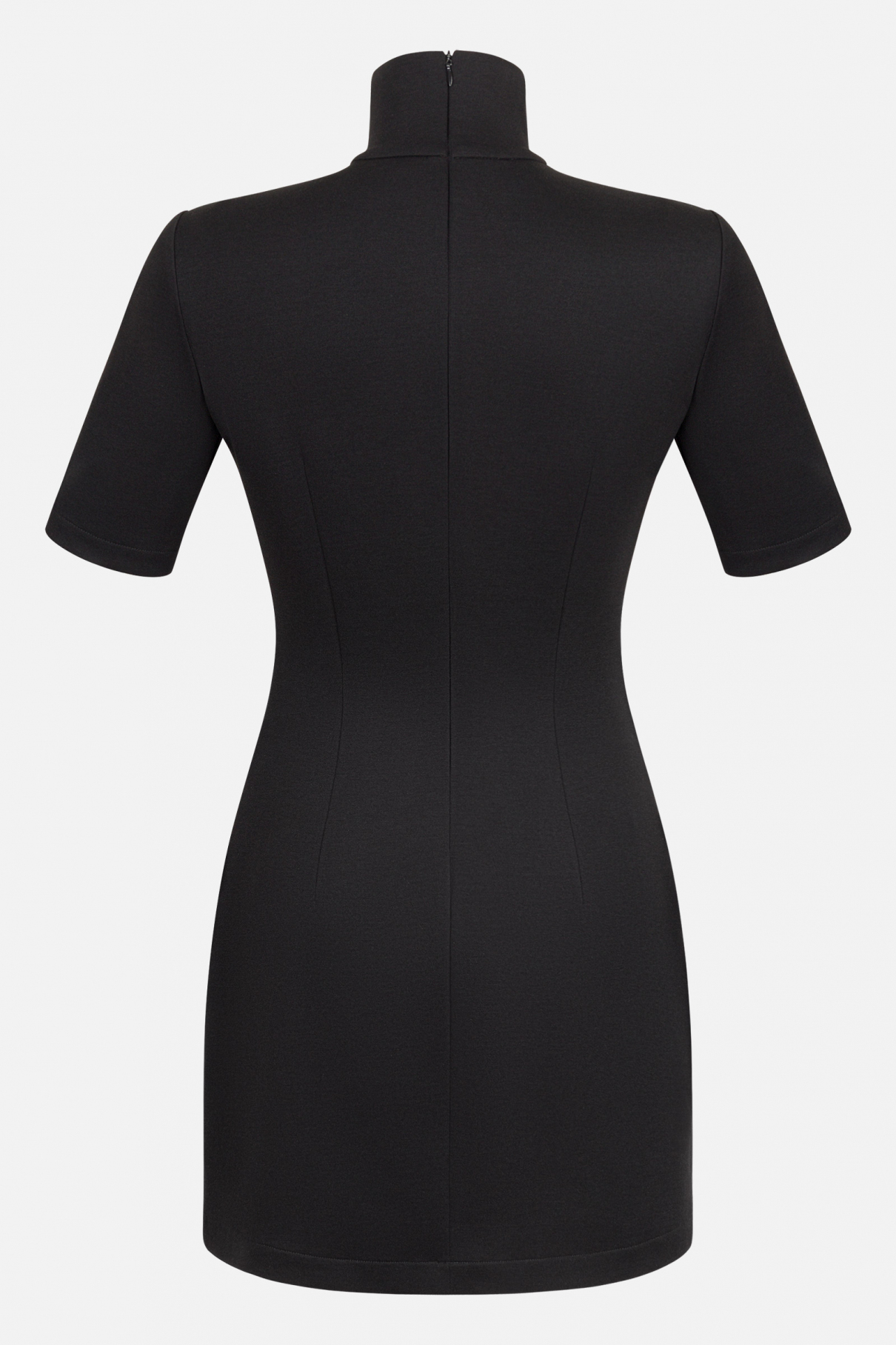 Платье-мини с высокой горловиной