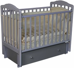 Кроватка детская Антел Алита 4/6 (серый) маятник универсальный, ящик