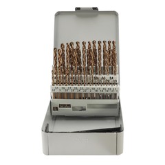 Набор сверл по металлу 1-5,9мм 50шт DIN338 HSSE-Co5 135° (мет. кейс) H-Tools 08347400