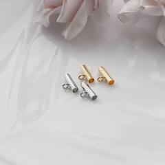 Трубочка с петелькой, спейсер, 10*3 мм, позолота, П613