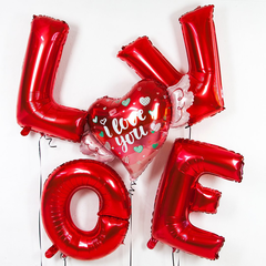 К Надпись, Love, Красный, 32