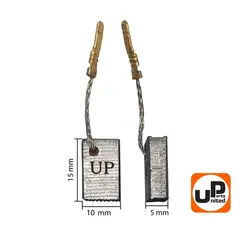 Щетка графитовая UNITED PARTS для METABO W9-100/W9-125 (аналог 316055190)  5х10х15,5мм АВТОСТОП (90-0822)