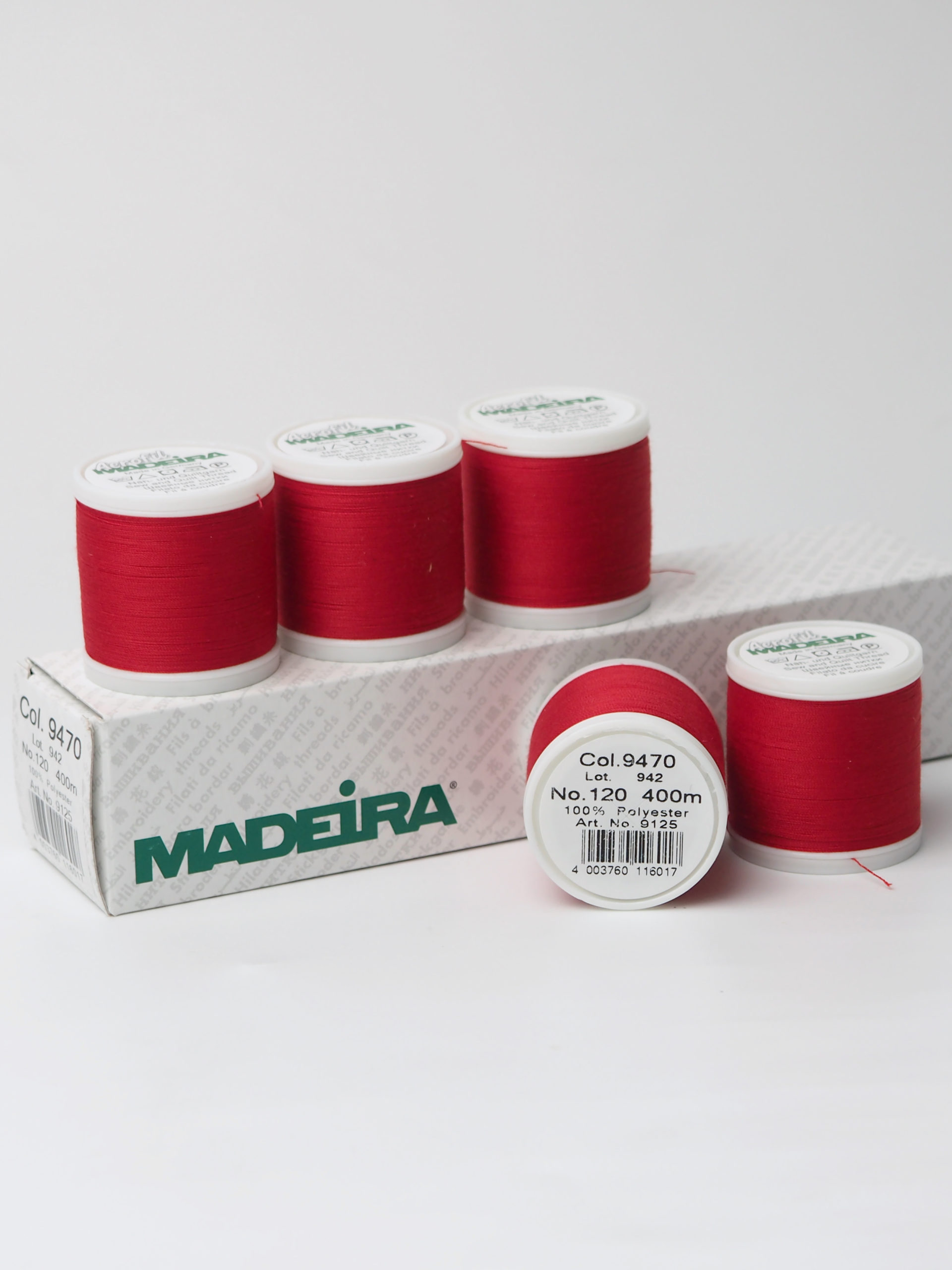 Нитки швейные Madeira aerofil №120 Col. 9470 тёмно-красный (100, 400 м)
