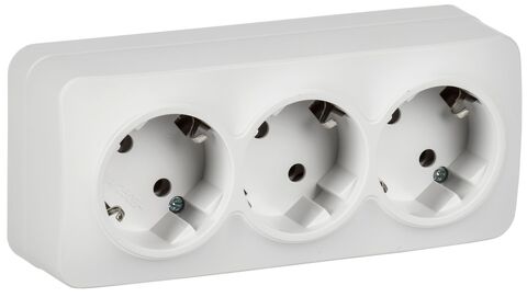 GLORY Роз. 3-я с з/к без з/ш о/у 16А РС23-3-ХБм бел. м. IEK