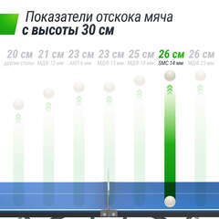 Антивандальный теннисный стол UNIX Line 14 mm SMC синий, серый
