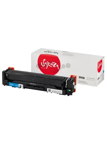 Картридж Sakura CF411A (410A) для HP, голубой, 2300 к.