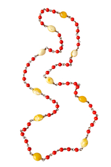 Бусы из коралла и янтаря