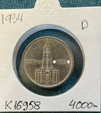 K16958 1934 Германия 2 марки Кирха подписная D K16958 1934 Германия 2 марки Кирха подписная D