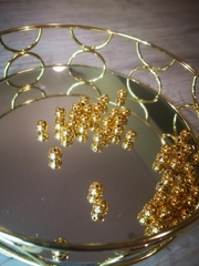 Бусины круглые золотые 10мм (50шт)