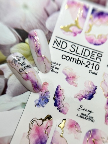 Слайдер-дизайн Nail Design combi -210 (золото)