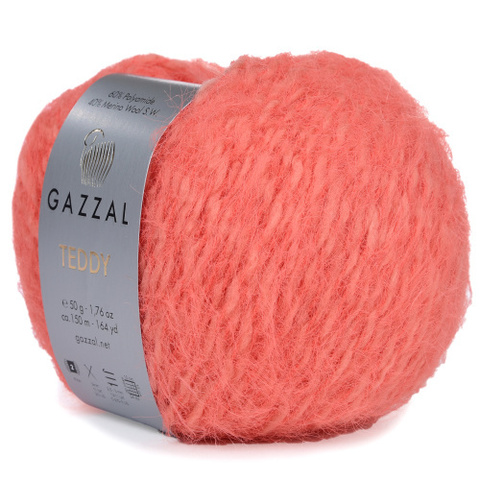 Пряжа Gazzal Teddy 6543 красный апельсин