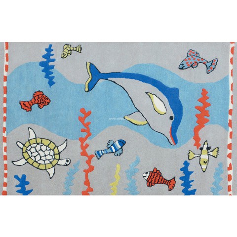  Ковер Designers Guild Kids Rugs Whale Of A Time Cobalt RUGDGK0001, интернет магазин Волео