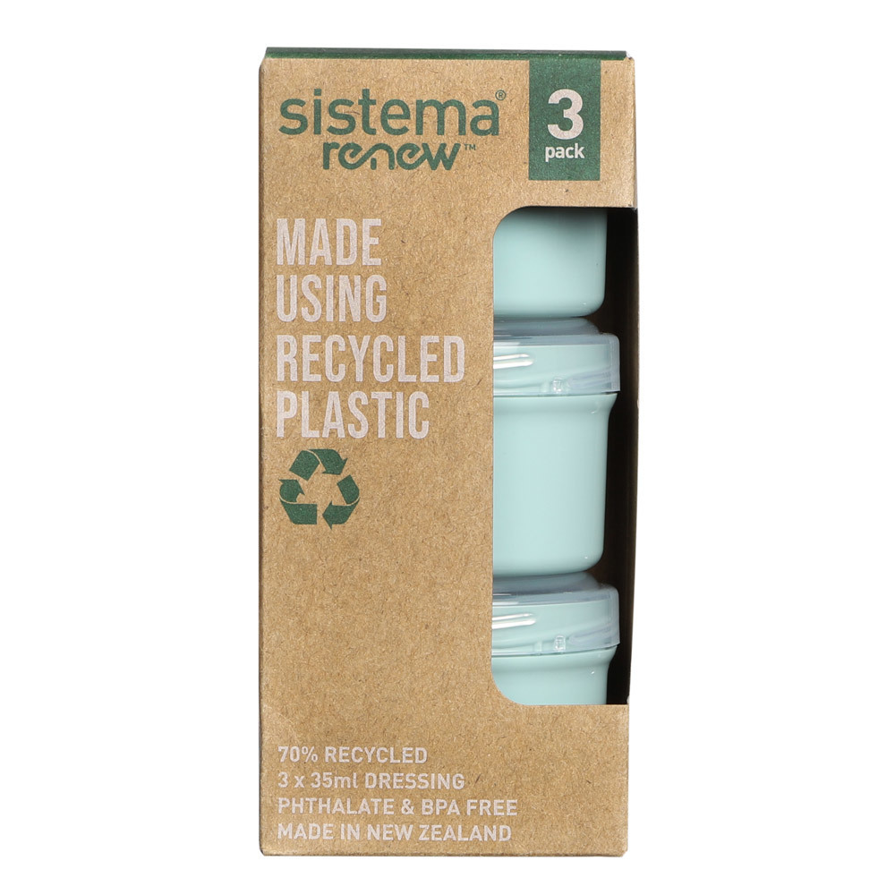 Набор контейнеров для заправки Sistema "Renew" 35мл, 3шт., цвет Светло-зеленый