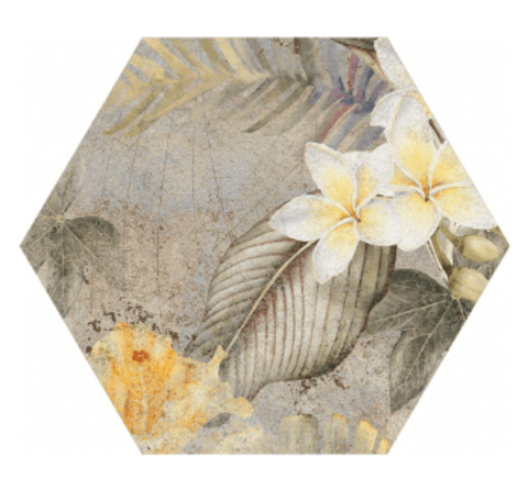 ITT Ceramic Hibiscus Oxide Matt Hexa 23.2x26.7