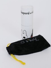 Женский мини зонт черный со зверушками в подарочной упаковке Kobold