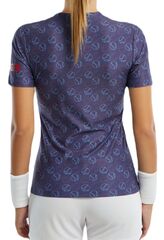 Женская теннисная футболка Hydrogen Tennis Balls All Over Tech T-Shirt - blue