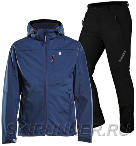 Лыжный утепленный костюм 8848 Altitude Padore Softshell Navy Noname Grassi 18