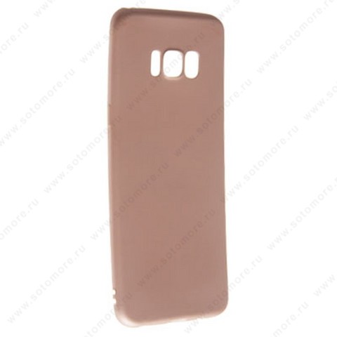 Накладка силиконовая Soft Touch ультра-тонкая для Samsung Galaxy S8 Plus розовый