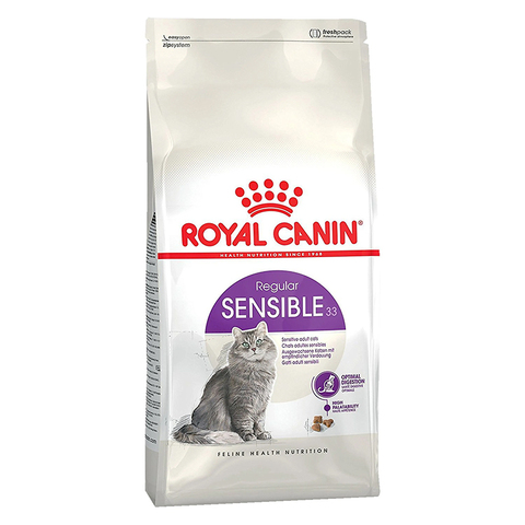 Сухой корм Royal Canin Sensible 33, для кошек с чувствительной пищеварительной системой, 2 кг.