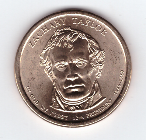 США. 1 доллар. Президенты. №12. 2009. Zachary Taylor / Закари Тейлор. D. UNC