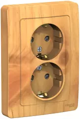 РОЗЕТКА С/У 2-я з/к шт. 16А 250В, ясень BLNRS001125