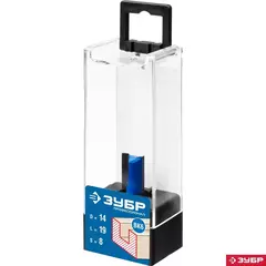 ЗУБР 14 x 19 мм, хвостовик 8 мм, фреза пазовая прямая, Профессионал (28753-14-19)