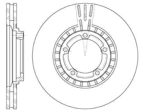 Диск тормозной вентилируемый G-brake  GR-02973