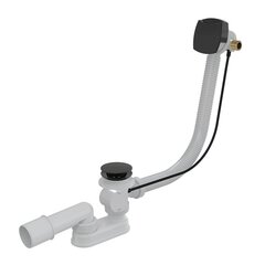 Alcaplast A564BLACK-120 Сифон для ванны автомат с напуском воды через перелив, черный-мат фото