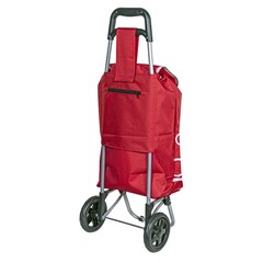 66-8-031 Сумка-тележка хозяйственная красная, 92x35x28см, колёса D150мм, сталь (РемоКолор)