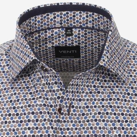 Рубашка Venti Modern Fit 103367100-200 с принтом в горошек