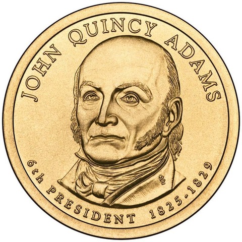 1 доллар 6-й президент США Джон Куинси Адамс 2008 год