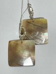 Перламутр кв (серьги из серебра)