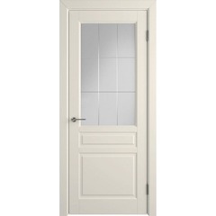 Купить Межкомнатная дверь эмаль VFD Stockholm Magnolia остеклённая
