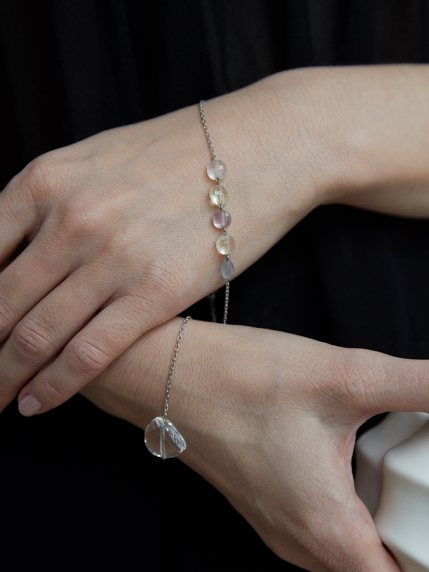 Серебряный браслет с кристаллом Swarovski